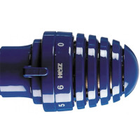 HERZ Термостатична головка - DE LUXE, з різьбою під'єднання М 28 x 1,5,колір-каліпсо. S923005