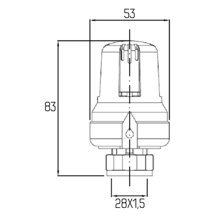 Термоголовка Icma 28х1,5 №986 (82986AC20)