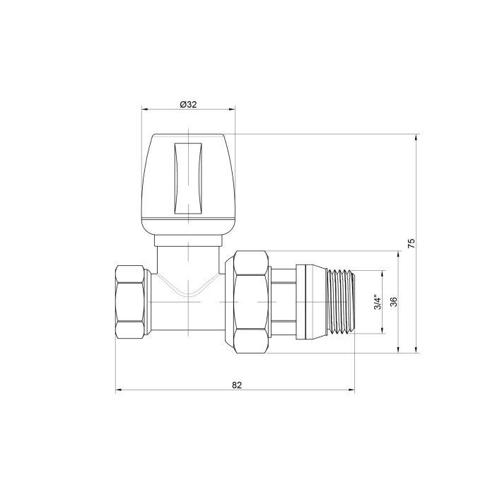 Кран радіаторний Icma 3/4