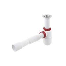Сифон для мийки Polmark 1 1/2"x40 з литим випуском та гофротрубою 40x40/50 PM 40 SF 20 02