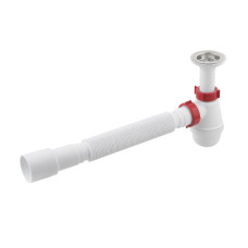 Сифон для умивальника Polmark 1 1/4"x40 з литим випуском/з гофротрубою 40x40/50 PM 40 SF 10 02