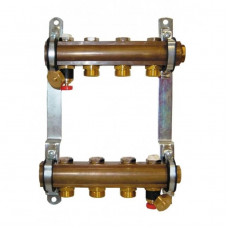 Комплект штангових розподілювачів для опалення поверхнею DN 25 (1) .Розподілювач з внутрішньою різьбою 1,відводи G 3/4, 9 відводів. 1853409