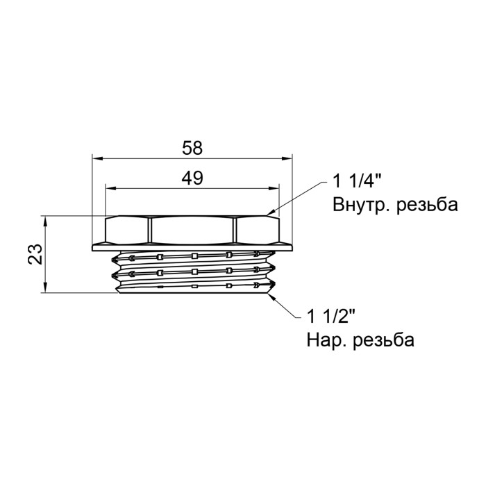 Футорка SD Plus 1 1/2