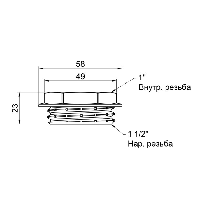 Футорка SD Plus 1 1/2