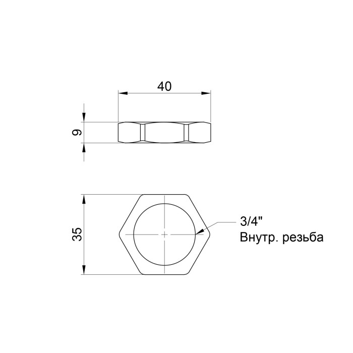 Контргайка SD Plus 3/4
