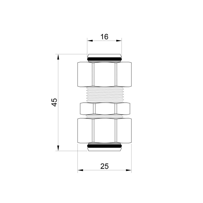 Переходник обжимной SD Plus 16х16 SD152W1616