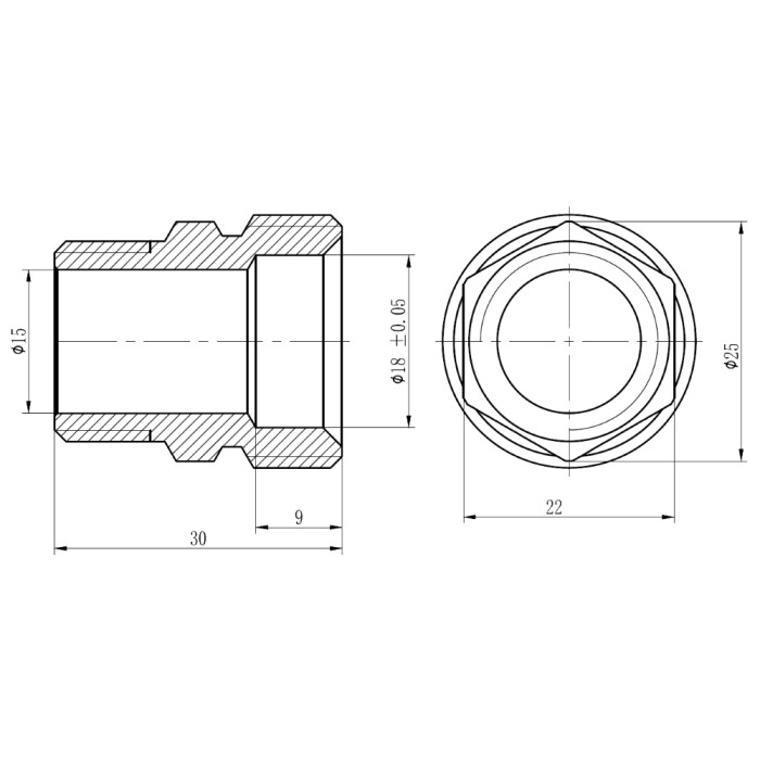 Муфта обтискна SD Forte 20х1/2