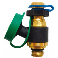 HERZ Вимірювальний клапан , з можливістю злива, (зеленийярличок),1/4