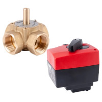 HERZ Регулирующий четырехходовой смесительный клапан 2138 с электроприводом DN - 20, Kvs, м³/ч - 6,3 1213822 