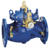 Регулятор тиску фланцевий DN200 PN16 Tmax 80°С налаштування 1.0-12.0 бар DR300-200A Honeywell (Resideo Braukmann)