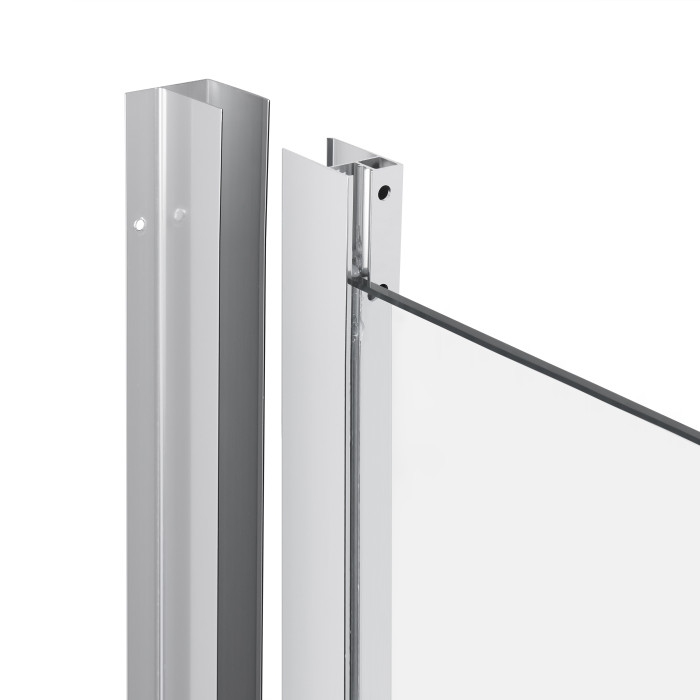 Душова кабіна Qtap Taurus CRM1099SC6 90х90 см, скло Clear 6 мм покриття CalcLess, без піддона, хром