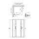 Душова кабіна Qtap Taurus BLA1099SC6 90х90 см, скло Clear 6 мм, покриття CalcLess, без піддона, чорна