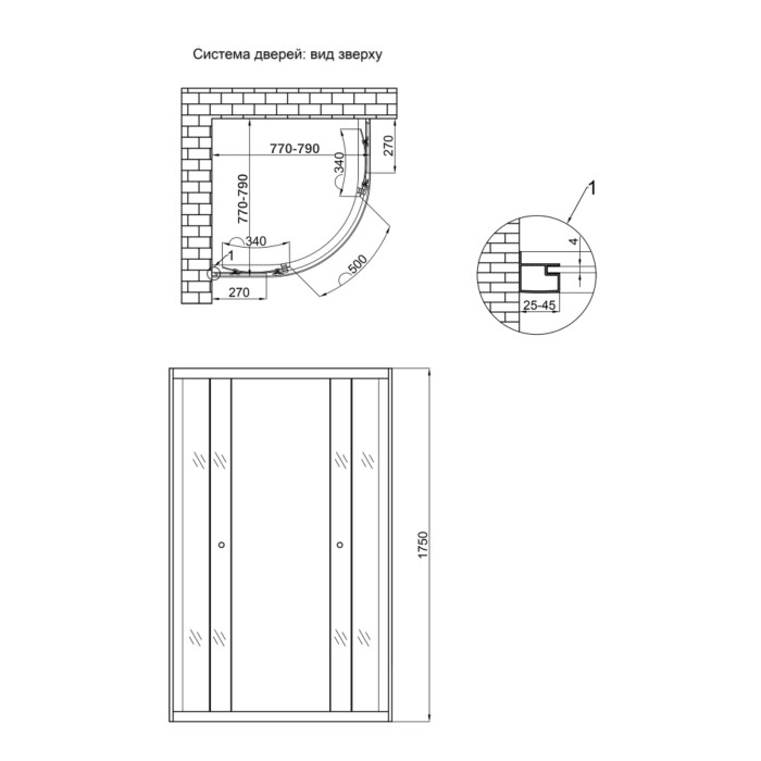 Душова кабіна Lidz Latwa SC80x80.SAT.MID.FR, скло Frost 4 мм без піддону (LLSC8080SATMIDFR2)