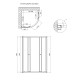 Душова кабіна Lidz Latwa SC80x80.SAT.LOW.FR, скло Frost 4 мм без піддону (LLSC8080SATLOWFR2)