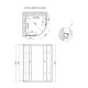 Душевая кабина Lidz Latwa SC90x90.SAT.HIGH.FR, стекло Frost 4 мм без поддона (LLSC9090SATHIGHFR2)