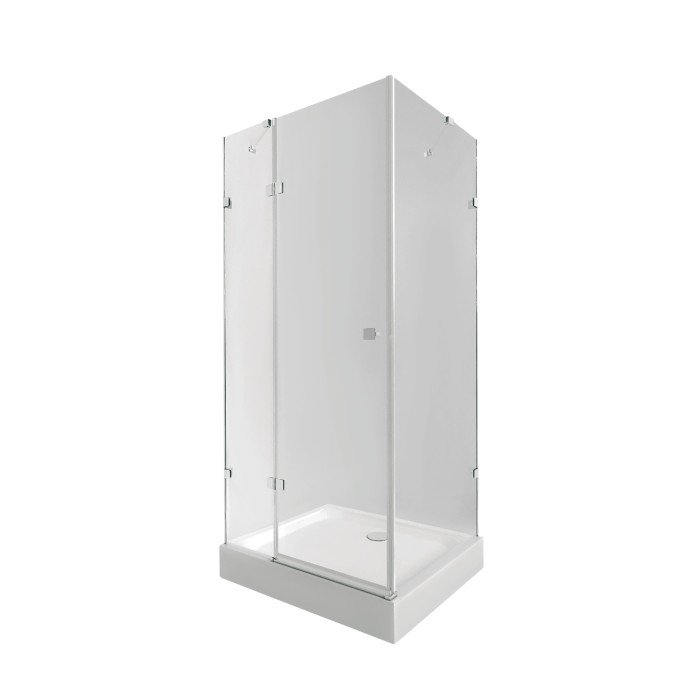 Набір Qtap Душова кабіна Capricorn CRM1011SC6 Clear 2020x1000x1000 мм + піддон Tern 301112 100x100x12 см з сифоном (CAPCRM1011SC6SET)