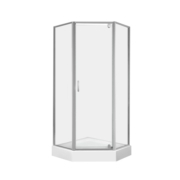 Набір Qtap Душова кабіна Leo CRM10995-AC6 Clear 2020x900x900 мм + піддон Diamond 309912 90x90x12 см з сифоном (LEOCRM10995AC6SET)