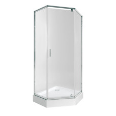 Набір Qtap Душова кабіна Scorpio CRM10995-AC6 Clear 2120x900x900 мм + піддон Diamond 309912 90x90x12 см з сифоном (SCOCRM10995AC6SET)