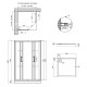 Набор Qtap душевая кабина Taurus CRM1099SC6 Clear 2020x900x900 мм + поддон Tern 309912C 90x90x12 см с сифоном