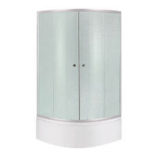 Душова кабіна Lidz Latwa SC90x90.SAT.HIGH.FR полукругла, скло Frost 4 мм + Душовий піддон KAPIELKA ST90x90x41, з панеллю (LLSC9090SATHIGHFR2SET)