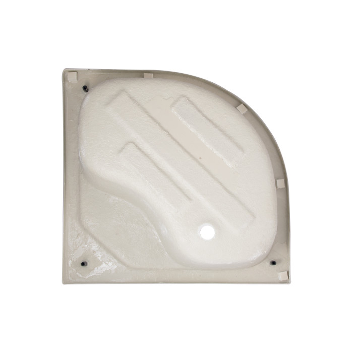 Душевая кабина Lidz Latwa SC90x90.SAT.HIGH.FR полукруглая, стекло Frost 4 мм + Душевой поддон KAPIELKA ST90x90x41, с панелью (LLSC9090SATHIGHFR2SET)