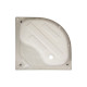 Душевая кабина Lidz Latwa SC90x90.SAT.HIGH.FR полукруглая, стекло Frost 4 мм + Душевой поддон KAPIELKA ST90x90x41, с панелью (LLSC9090SATHIGHFR2SET)