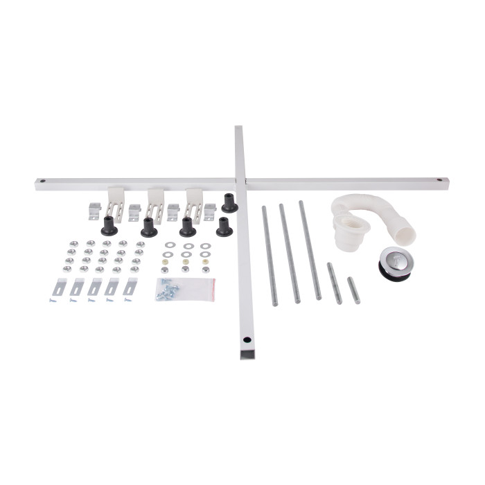 Душевая кабина Lidz Latwa SC90x90.SAT.HIGH.FR полукруглая, стекло Frost 4 мм + Душевой поддон KAPIELKA ST90x90x41, с панелью (LLSC9090SATHIGHFR2SET)