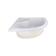Душевая кабина Lidz Latwa SC90x90.SAT.HIGH.FR полукруглая, стекло Frost 4 мм + Душевой поддон KAPIELKA ST90x90x41, с панелью (LLSC9090SATHIGHFR2SET)