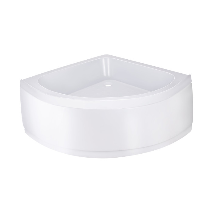 Душова кабіна Lidz Latwa SC80x80.SAT.MID.FR полукругла, скло Frost 4 мм + Душовий піддон KAPIELKA ST80x80x26, з панеллю (LLSC8080SATMIDFR2SET)