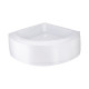 Душова кабіна Lidz Latwa SC80x80.SAT.MID.FR полукругла, скло Frost 4 мм + Душовий піддон KAPIELKA ST80x80x26, з панеллю (LLSC8080SATMIDFR2SET)