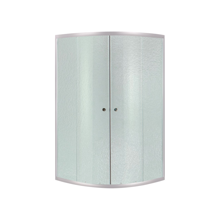 Душова кабіна Lidz Latwa SC80x80.SAT.MID.FR полукругла, скло Frost 4 мм + Душовий піддон KAPIELKA ST80x80x26, з панеллю (LLSC8080SATMIDFR2SET)