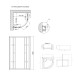 Душевая кабина Lidz Latwa SC80x80.SAT.HIGH.FR полукруглая, стекло Frost 4 мм + Душевой поддон KAPIELKA ST80x80x41, с панелью (LLSC8080SATHIGHFR2SET)
