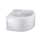 Душевая кабина Lidz Latwa SC80x80.SAT.HIGH.FR полукруглая, стекло Frost 4 мм + Душевой поддон KAPIELKA ST80x80x41, с панелью (LLSC8080SATHIGHFR2SET)
