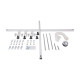 Душевая кабина Lidz Latwa SC80x80.SAT.HIGH.FR полукруглая, стекло Frost 4 мм + Душевой поддон KAPIELKA ST80x80x41, с панелью (LLSC8080SATHIGHFR2SET)