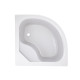 Душевая кабина Lidz Latwa SC80x80.SAT.HIGH.FR полукруглая, стекло Frost 4 мм + Душевой поддон KAPIELKA ST80x80x41, с панелью (LLSC8080SATHIGHFR2SET)