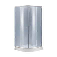 Душова кабіна Lidz Latwa SC90x90.SAT.LOW.GR, скло тон. 4 мм + Lidz Душовий піддон KAPIELKA ST90x90x15 (LLASC9090SLGSET)