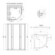 Душова кабіна Lidz Latwa SC80x80.SAT.LOW.FR, скло Frost 4 мм + Lidz Душовий піддон KAPIELKA ST80x80x15 (LLASC8080SLFSET)