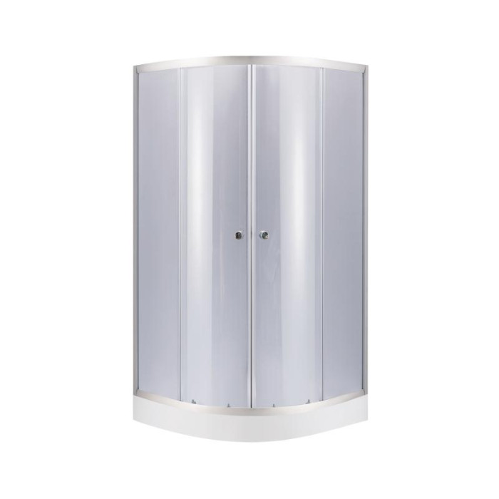 Душова кабіна Lidz Latwa SC80x80.SAT.LOW.GR, скло тон. 4 мм + Lidz Душовий піддон KAPIELKA ST80x80x15 (LLASC8080SLGSET)