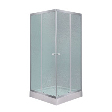 Душова кабіна Lidz Wawel SC90x90.SAT.LOW.FR, скло Frost 4 мм + Lidz Душовий піддон KAPIELKA ST90x90х14 (LWASC9090SLFSET)