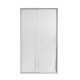 Душевые двери в нишу Qtap Taurus CRM201-11.C6 110-120x185 см, стекло Clear 6 мм, покрытие CalcLess