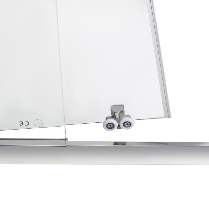 Душевые двери в нишу Qtap Taurus CRM201-11.C6 110-120x185 см, стекло Clear 6 мм, покрытие CalcLess