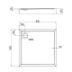 Душовий піддон Qtap Tern 309912C 900x900x120 Білий