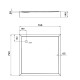 Lidz Душовий піддон KAPIELKA ST80x80x14 низький, напівкруглий, діаметр зливу 52 мм