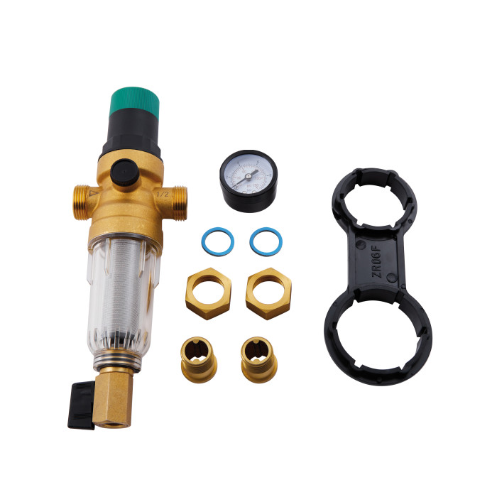 Фильтр самопромывной SD Forte 1/2” с редуктором для холодной воды SF128W15C
