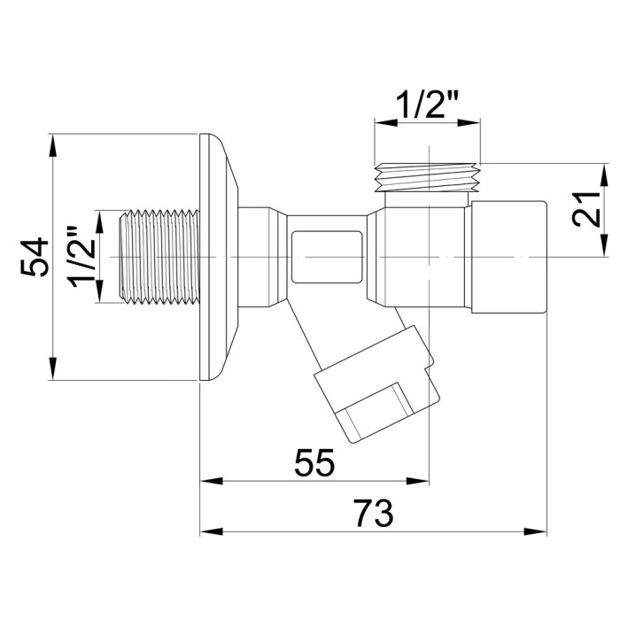 Кран приладовий буксовий Icma 1/2