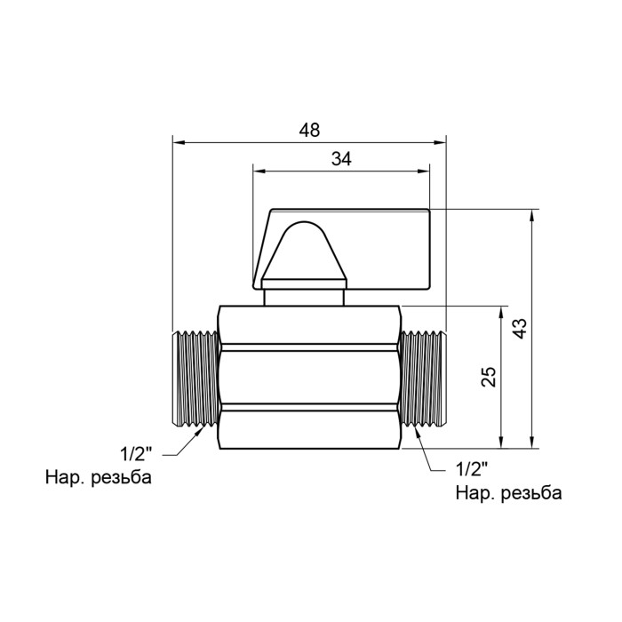 Кран кульовий SD Plus 