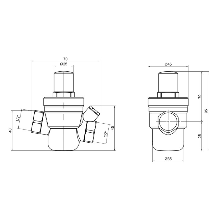 Редуктор SD Plus под манометр 1/2