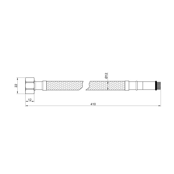 Гибкая подводка для воды SD Plus М10 40 см (пара) SD396W40