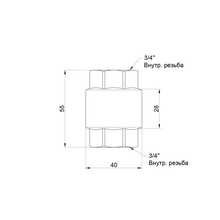 Обратный клапан SD Forte 3/4