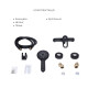 Комплект змішувачів для ванної кімнати Lidz Latwa 001Black+Lidz Latwa 006Black+Lidz Latwa 005Black+Lidz Latwa 010Black